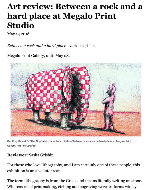 Art review: Between a rock and a hard place at Megalo Print Studio