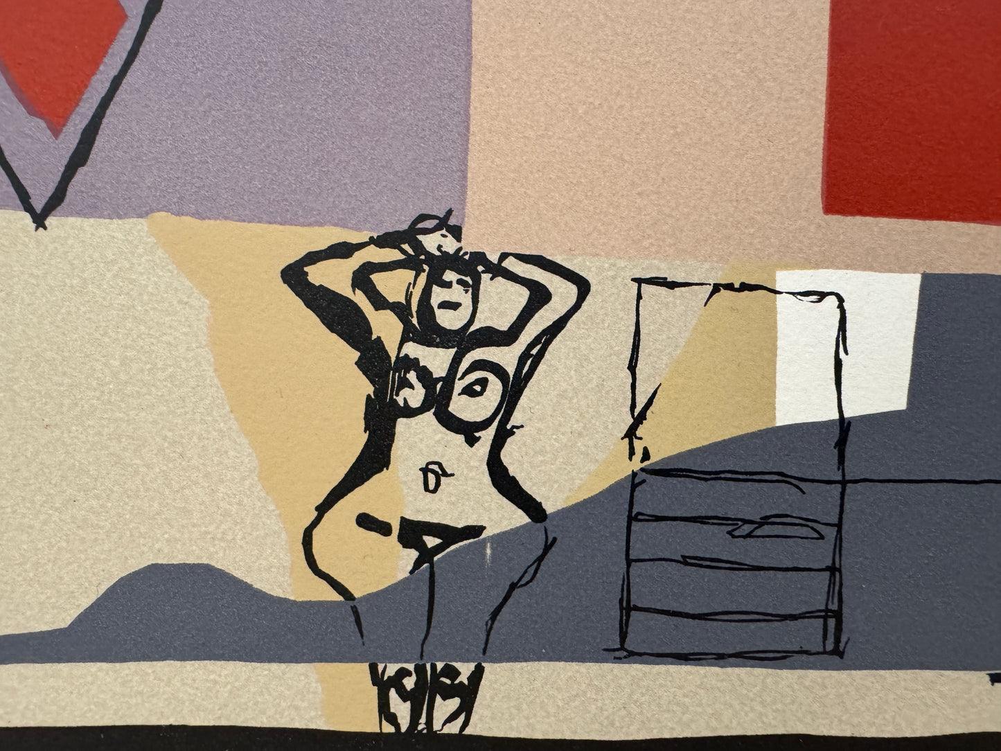 Femme Unicorne et taureau noir (licorne ailée) by Le Corbusier