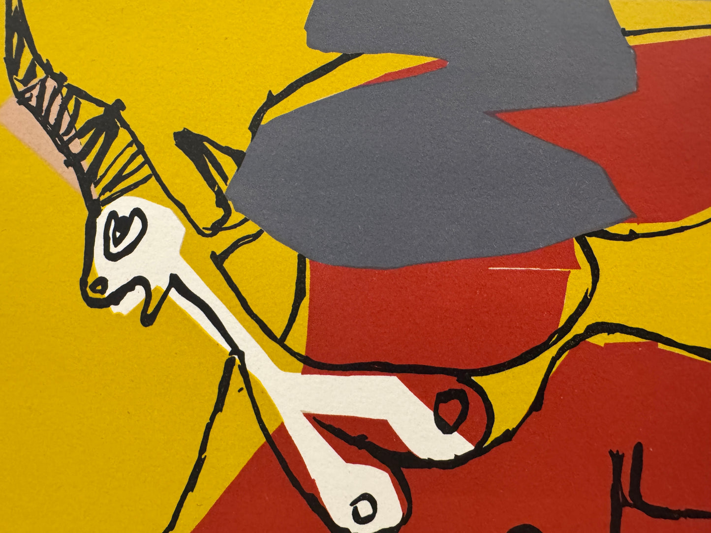 Femme Unicorne et taureau noir (licorne ailée) by Le Corbusier