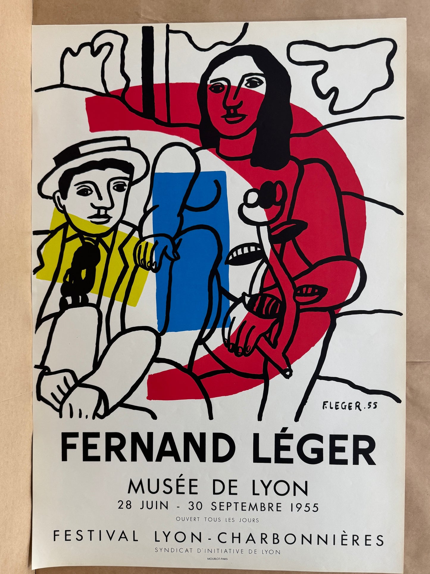 Les Deux Amoureux - Musee de Lyon by Fernand Leger, 1955