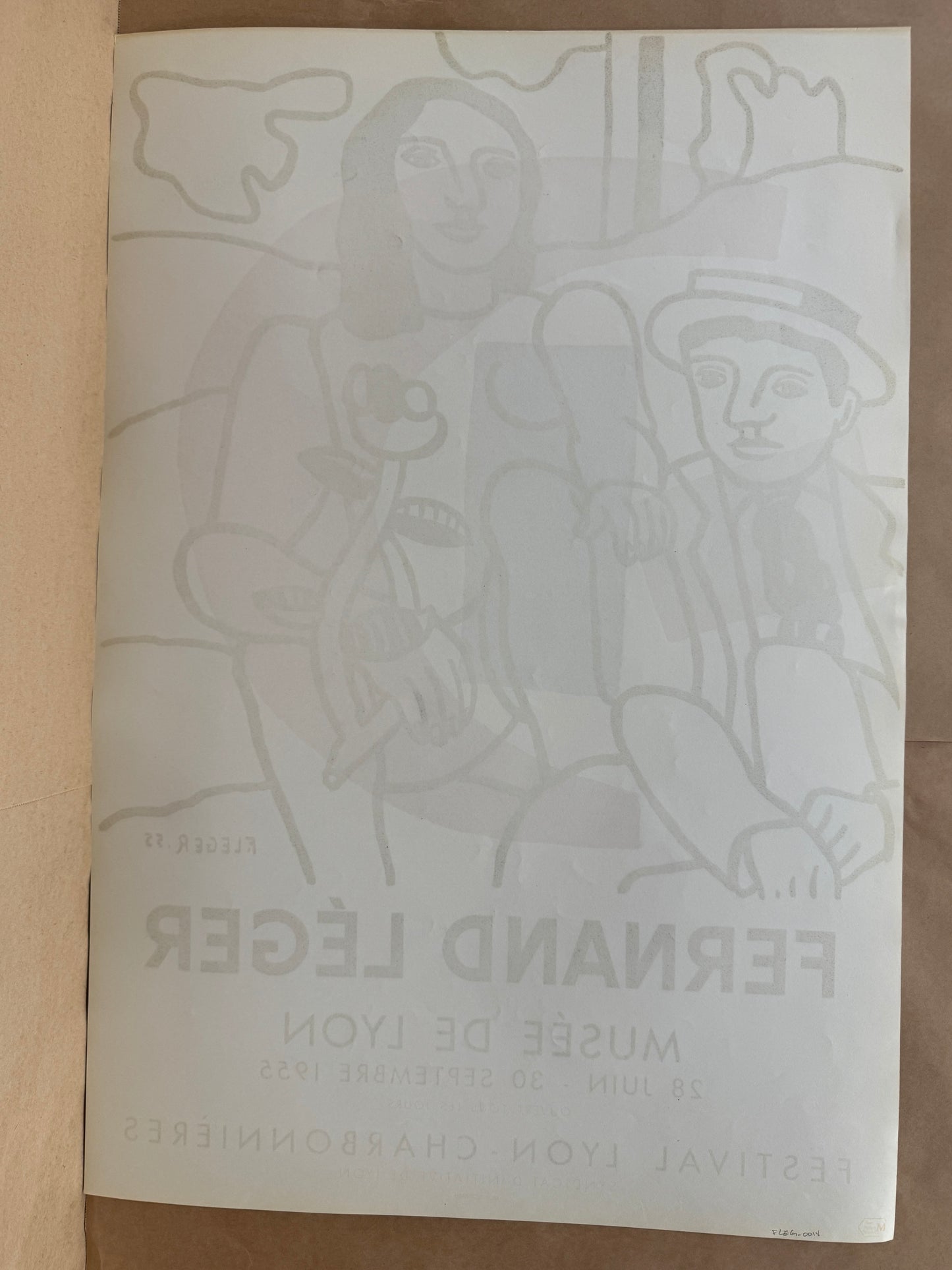 Les Deux Amoureux - Musee de Lyon by Fernand Leger, 1955