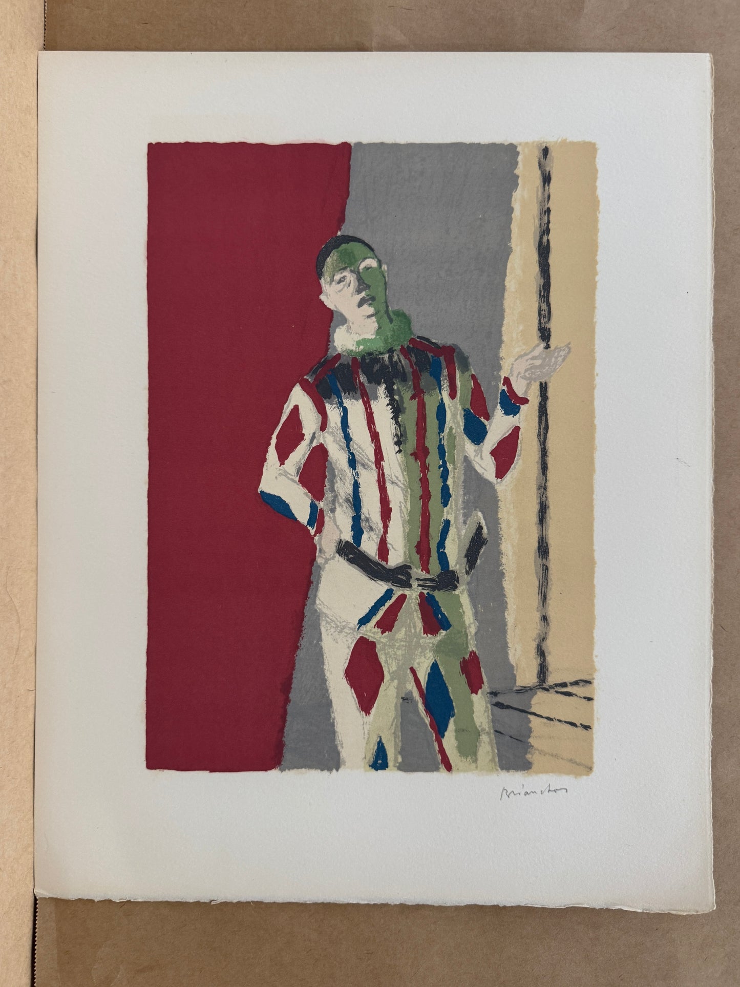 L'Arlequin, from Sourvenirs de Portraits d'Artistes, by Maurice Brianchon, 1972
