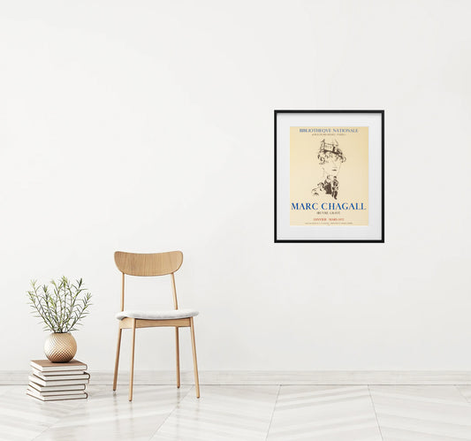 Autoportrait a la Famille - Bibliotheque Nationale (after) Marc Chagall, 1970 - Mourlot Editions - Fine_Art - Poster - Lithograph - Wall Art - Vintage - Prints - Original