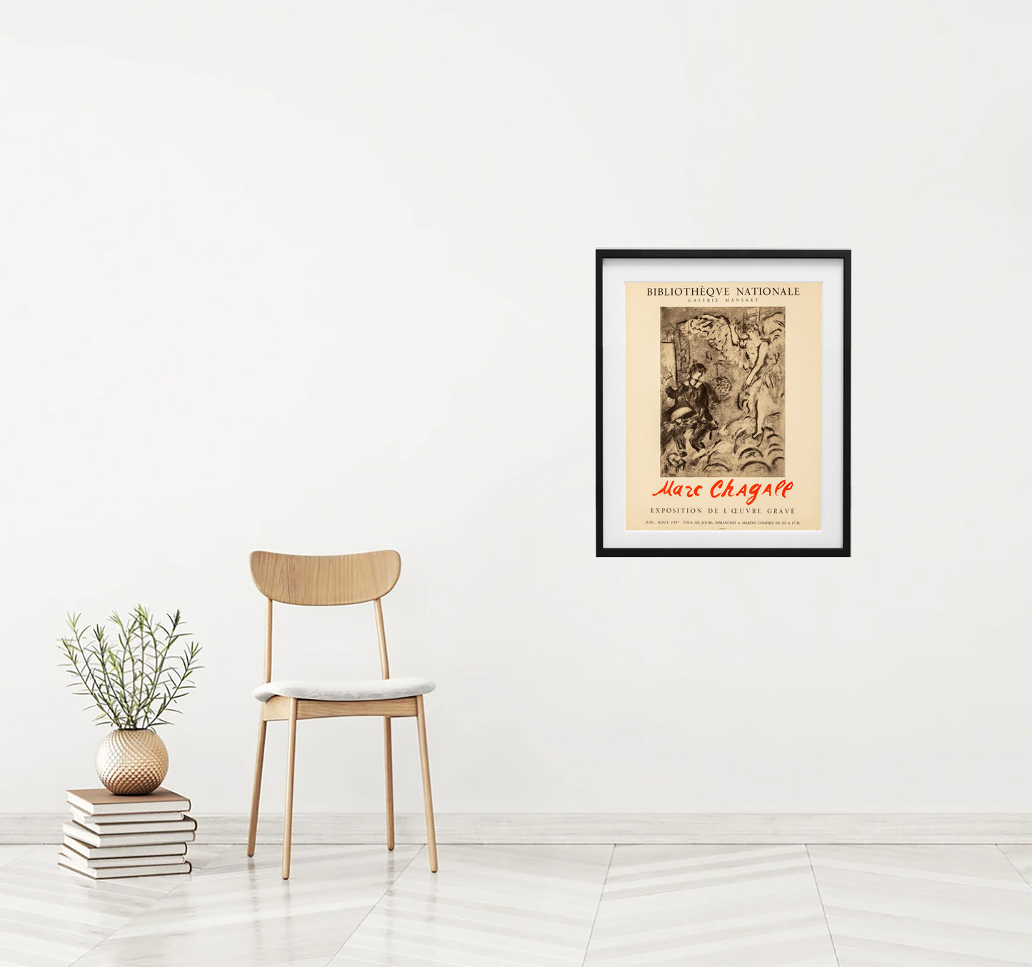 L'Apparition - Bibliotheque Nationale (after) Marc Chagall, 1957 - Mourlot Editions - Fine_Art - Poster - Lithograph - Wall Art - Vintage - Prints - Original