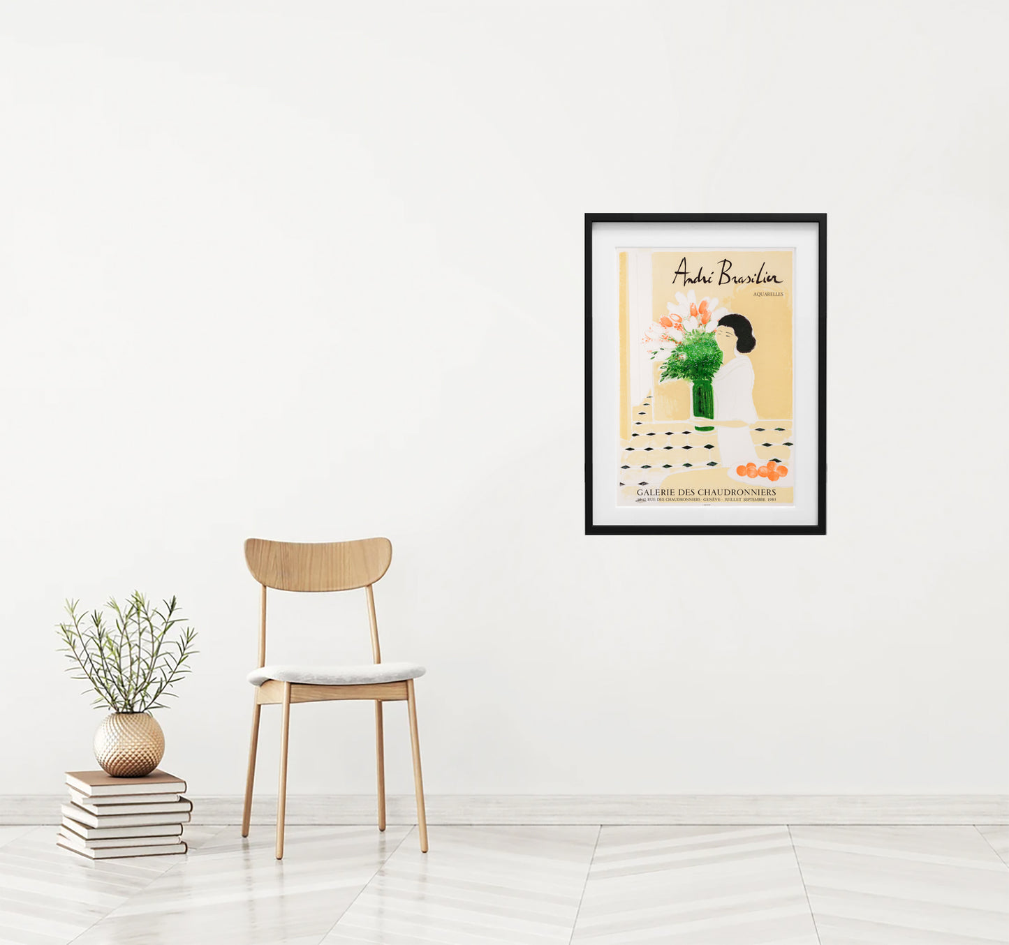 Des Fruits et des Fleurs - Galerie des Chaudronniers by Andre Brasilier, 1983 - Mourlot Editions - Fine_Art - Poster - Lithograph - Wall Art - Vintage - Prints - Original