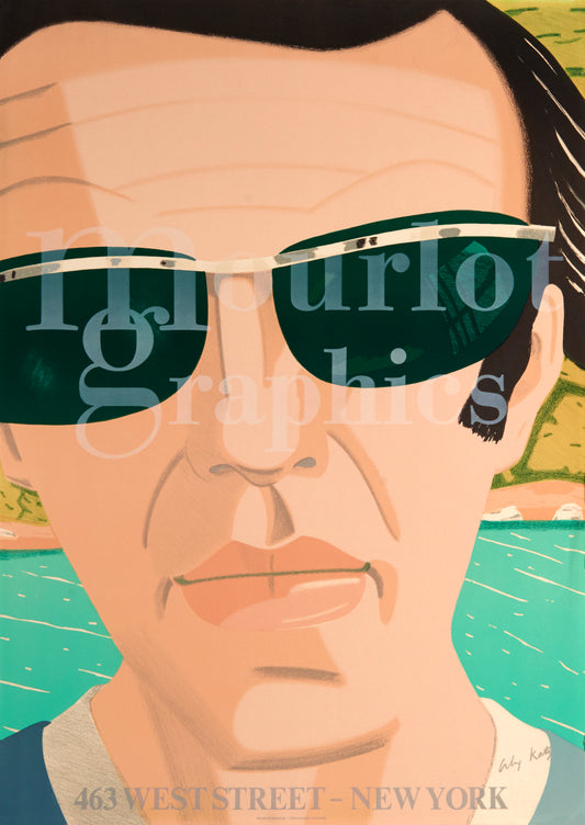 Alex (Self Portrait) by Alex Katz - Mourlot Editions - Fine_Art - Poster - Lithograph - Wall Art - Vintage - Prints - Original