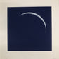 Moon Portraits - Crescent Moon - January 14, 2018 (Blue) by Andy Gershon - Mourlot Editions - Fine_Art - Poster - Lithograph - Wall Art - Vintage - Prints - Original