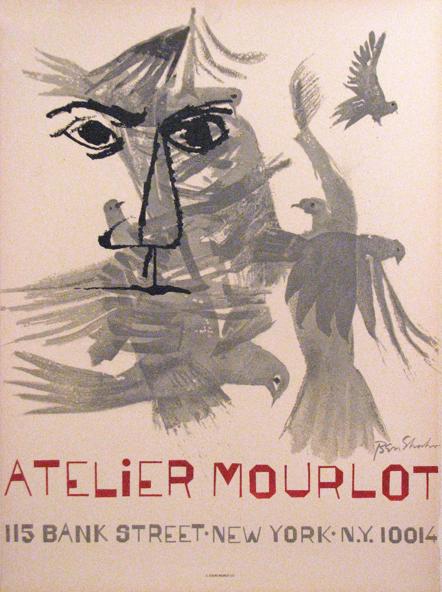 Atelier Mourlot by Ben Shahn, 1968 - Mourlot Editions - Fine_Art - Poster - Lithograph - Wall Art - Vintage - Prints - Original