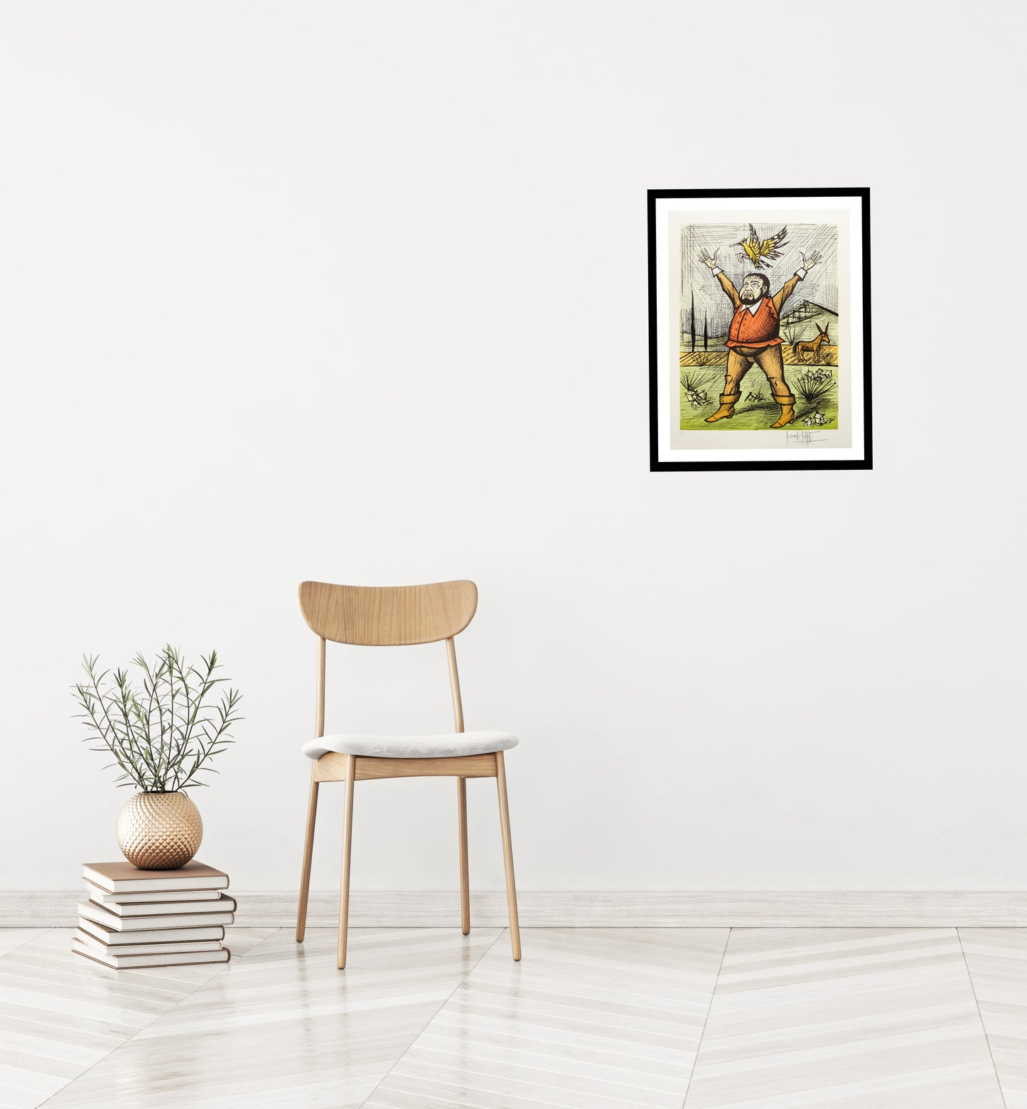 Sancho Pancha et la Huppe VIII - Don Quichotte by Bernard Buffet, 1989