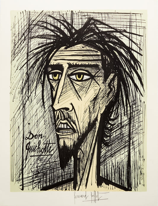 Don Quixote I - Don Quichotte by Bernard Buffet, 1989 - Mourlot Editions - Fine_Art - Poster - Lithograph - Wall Art - Vintage - Prints - Original