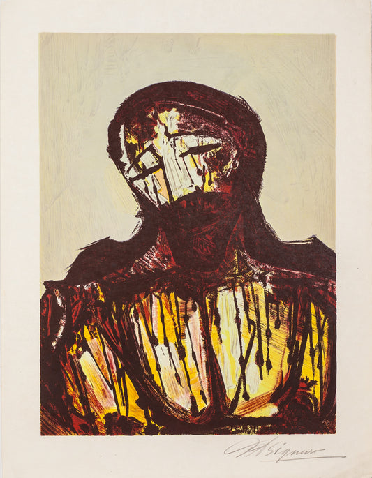 Christ Portrait by David Alfaro Siqueiros - Mourlot Editions - Fine_Art - Poster - Lithograph - Wall Art - Vintage - Prints - Original