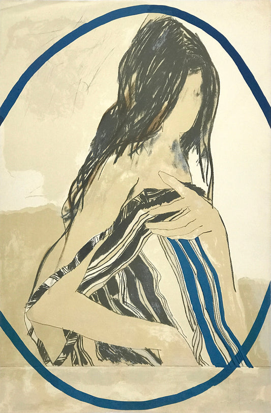 Early, Early, Blue Arcs by Bruce Dorfman - Mourlot Editions - Fine_Art - Poster - Lithograph - Wall Art - Vintage - Prints - Original