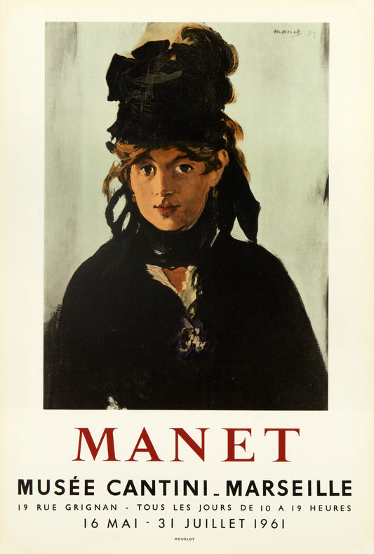 Musee Cantini, Marseille (after) Edouard Manet, 1961 - Mourlot Editions - Fine_Art - Poster - Lithograph - Wall Art - Vintage - Prints - Original