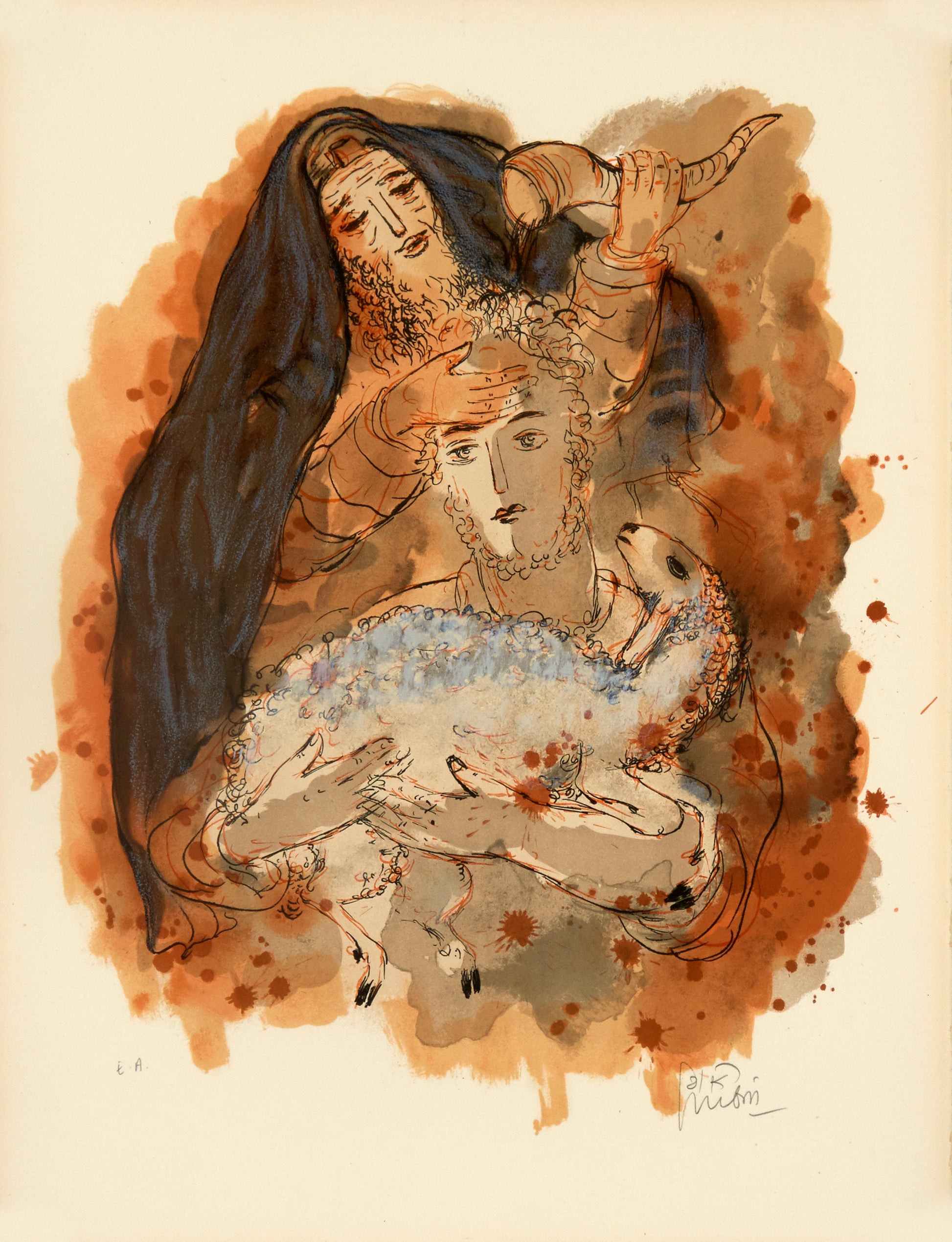 The Story of David Portofolio 1 by Elijah Reuven-Rubin - Mourlot Editions - Fine_Art - Poster - Lithograph - Wall Art - Vintage - Prints - Original