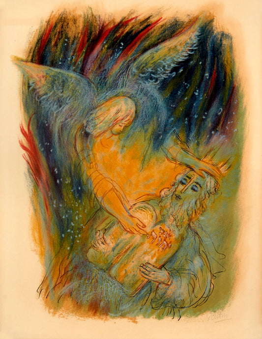 VII From Visions of the Bible by Elijah Reuven-Rubin - Mourlot Editions - Fine_Art - Poster - Lithograph - Wall Art - Vintage - Prints - Original