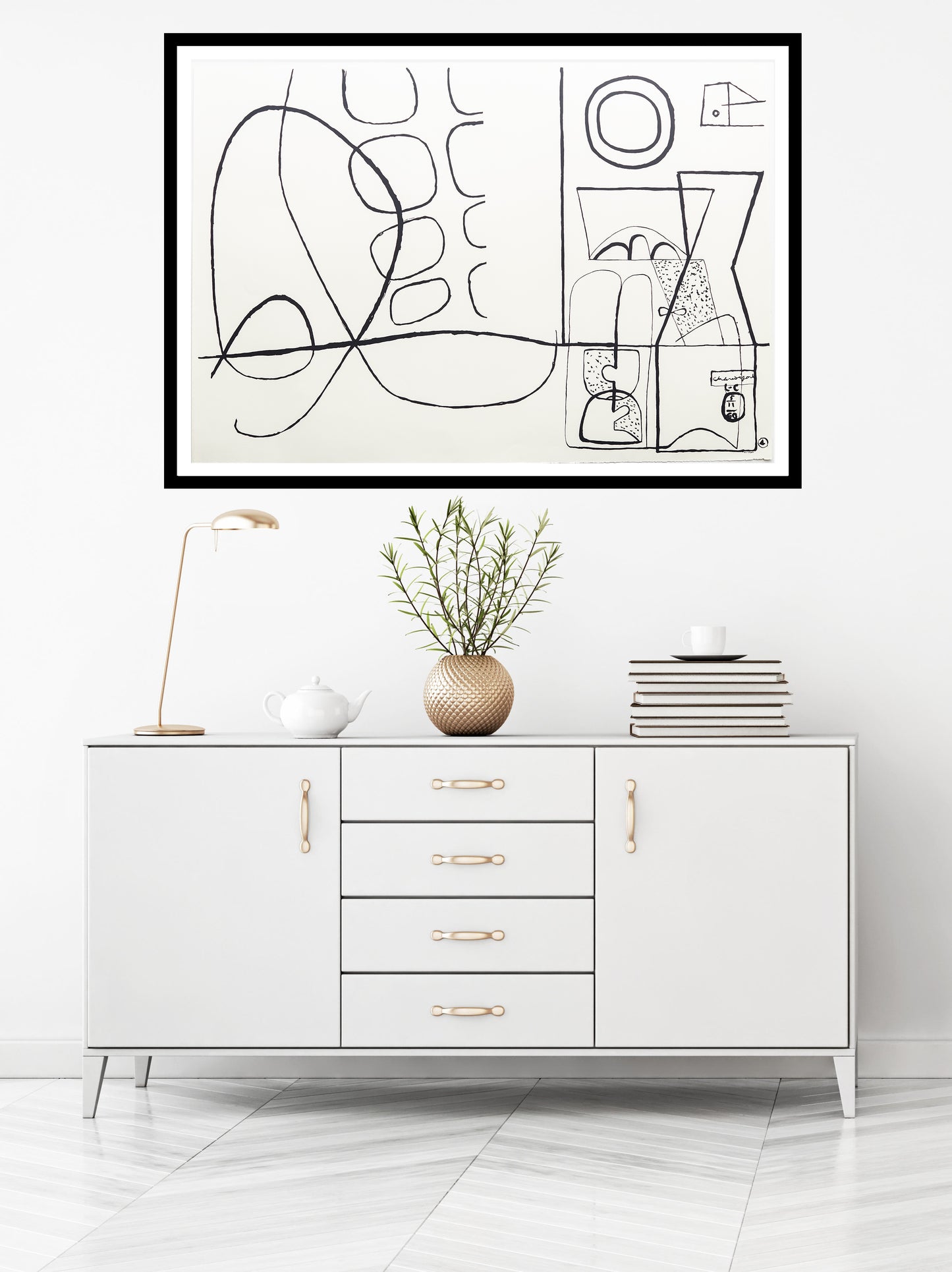 Jeux (B&W) by Le Corbusier, 1962 - Mourlot Editions - Fine_Art - Poster - Lithograph - Wall Art - Vintage - Prints - Original