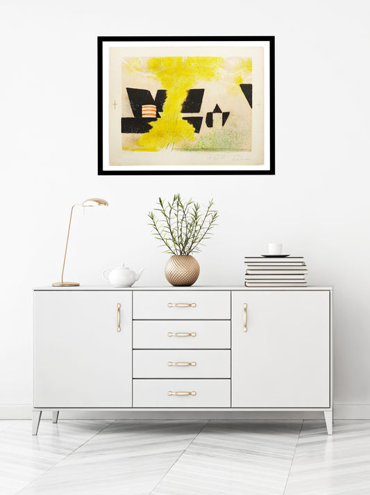 L'Arbre Jaune by André Brasilier, 1971 - Mourlot Editions - Fine_Art - Poster - Lithograph - Wall Art - Vintage - Prints - Original