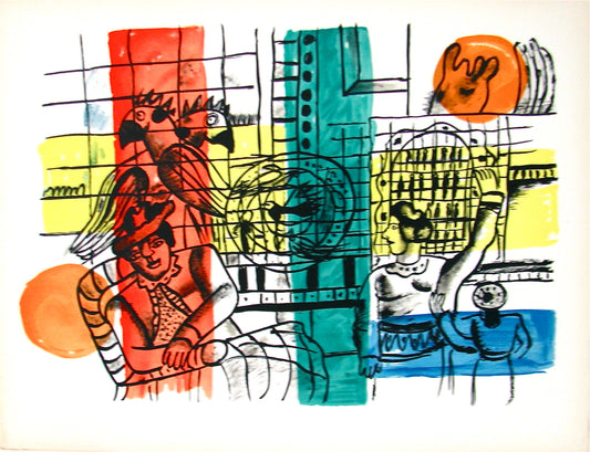 La Marchande d'Oiseaux - "La Ville" (after) Fernand Leger, 1959 - Mourlot Editions - Fine_Art - Poster - Lithograph - Wall Art - Vintage - Prints - Original