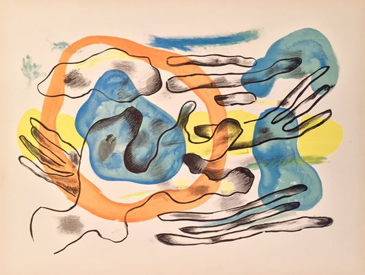 Les Nuages (Clouds) - "La Ville" (after) Fernand Leger, 1959 - Mourlot Editions - Fine_Art - Poster - Lithograph - Wall Art - Vintage - Prints - Original