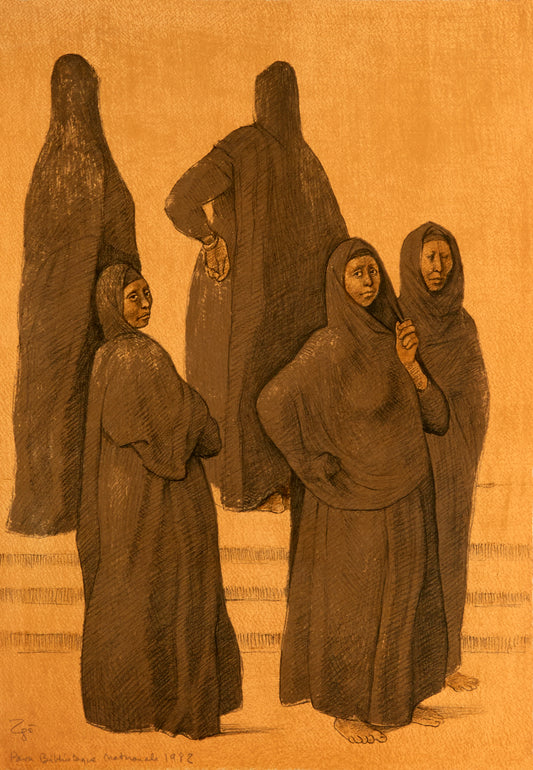 Impressions of Egypt Suite, Plate 1 by Francisco Zuniga - Mourlot Editions - Fine_Art - Poster - Lithograph - Wall Art - Vintage - Prints - Original