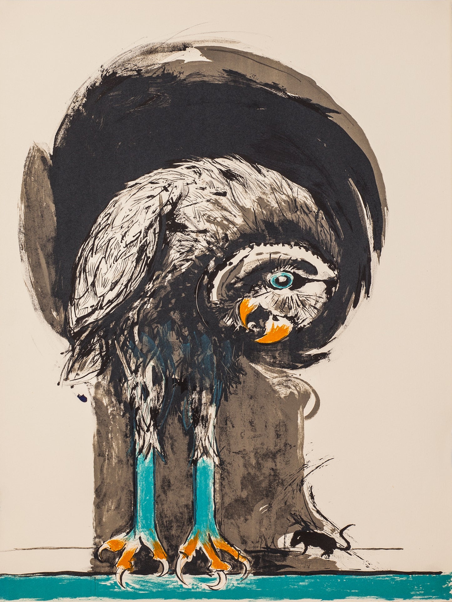 Bird with Mouse by Graham Sutherland - Mourlot Editions - Fine_Art - Poster - Lithograph - Wall Art - Vintage - Prints - Original