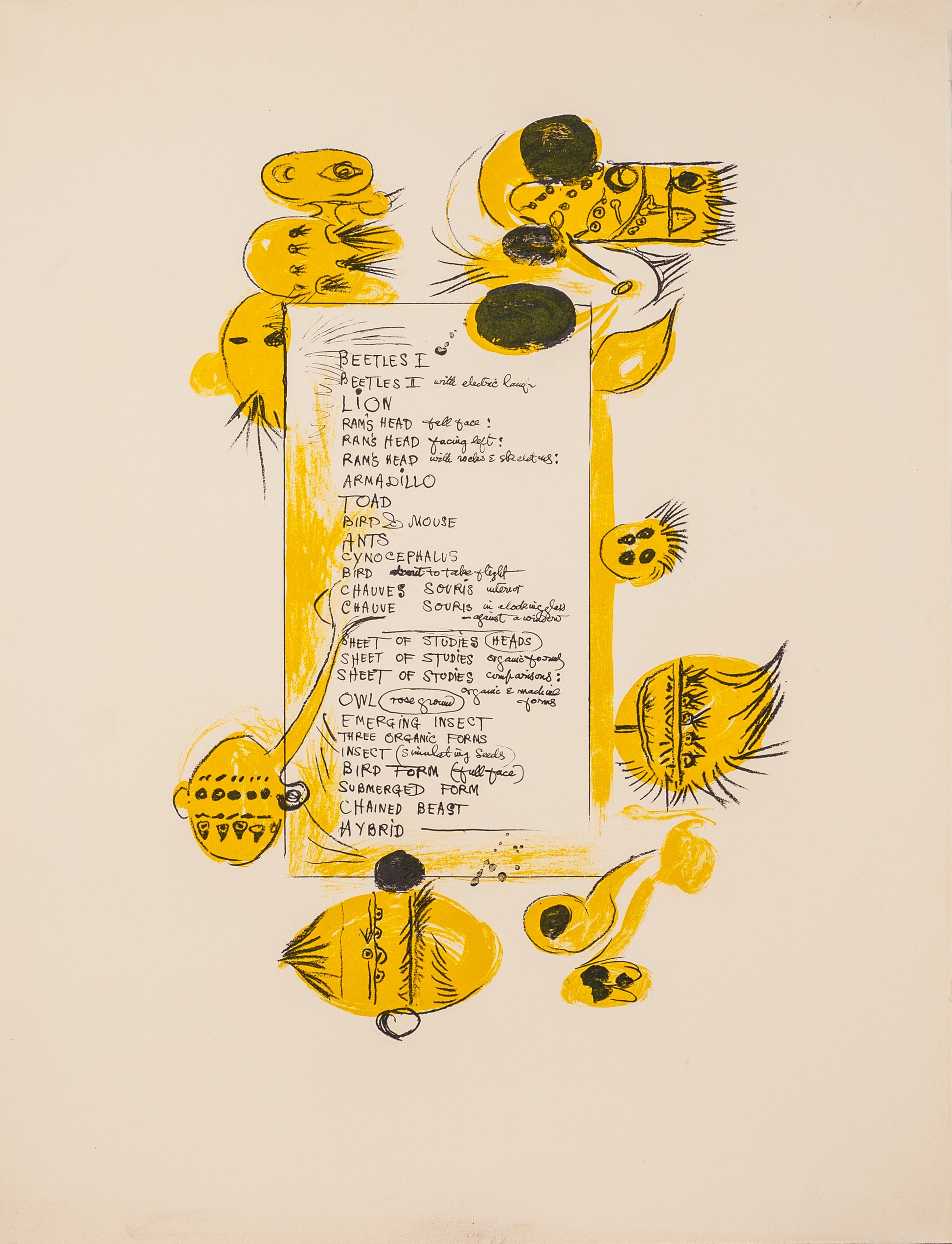 Yellow by Graham Sutherland - Mourlot Editions - Fine_Art - Poster - Lithograph - Wall Art - Vintage - Prints - Original