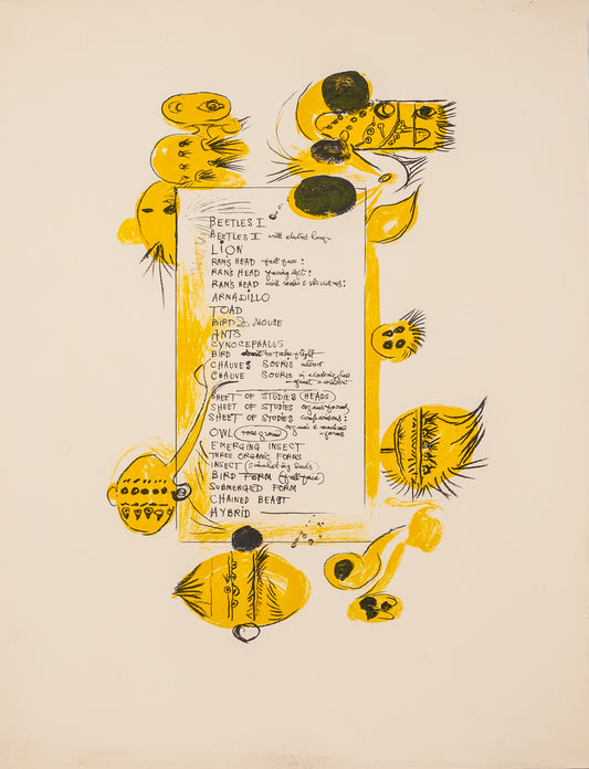 Yellow by Graham Sutherland - Mourlot Editions - Fine_Art - Poster - Lithograph - Wall Art - Vintage - Prints - Original