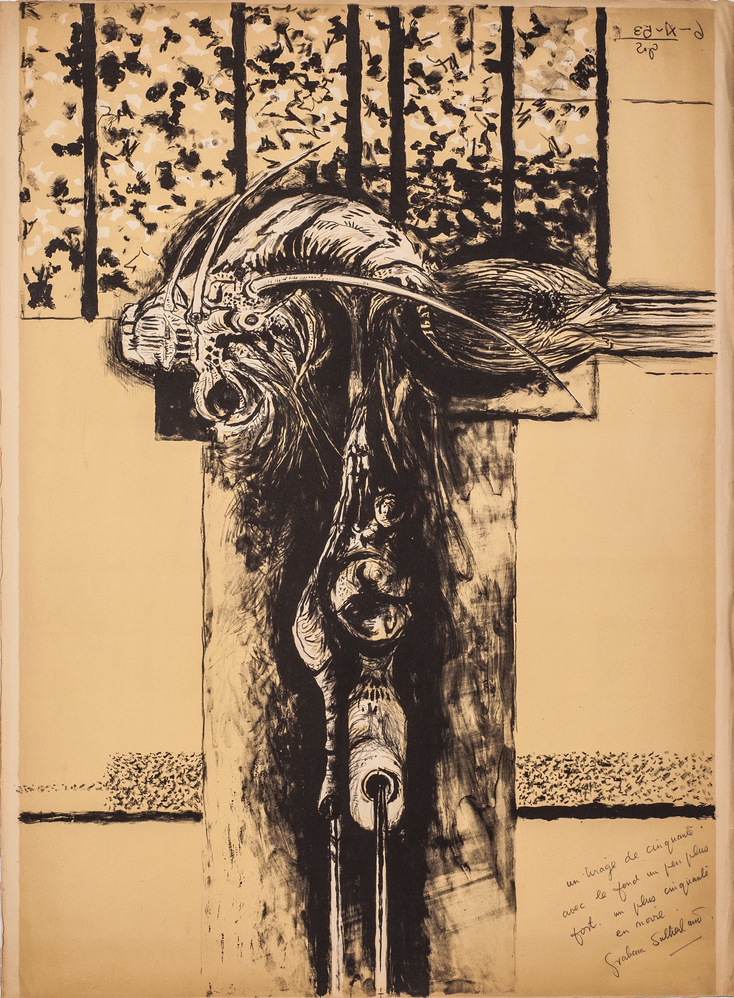 Predatory Form by Graham Sutherland - Mourlot Editions - Fine_Art - Poster - Lithograph - Wall Art - Vintage - Prints - Original