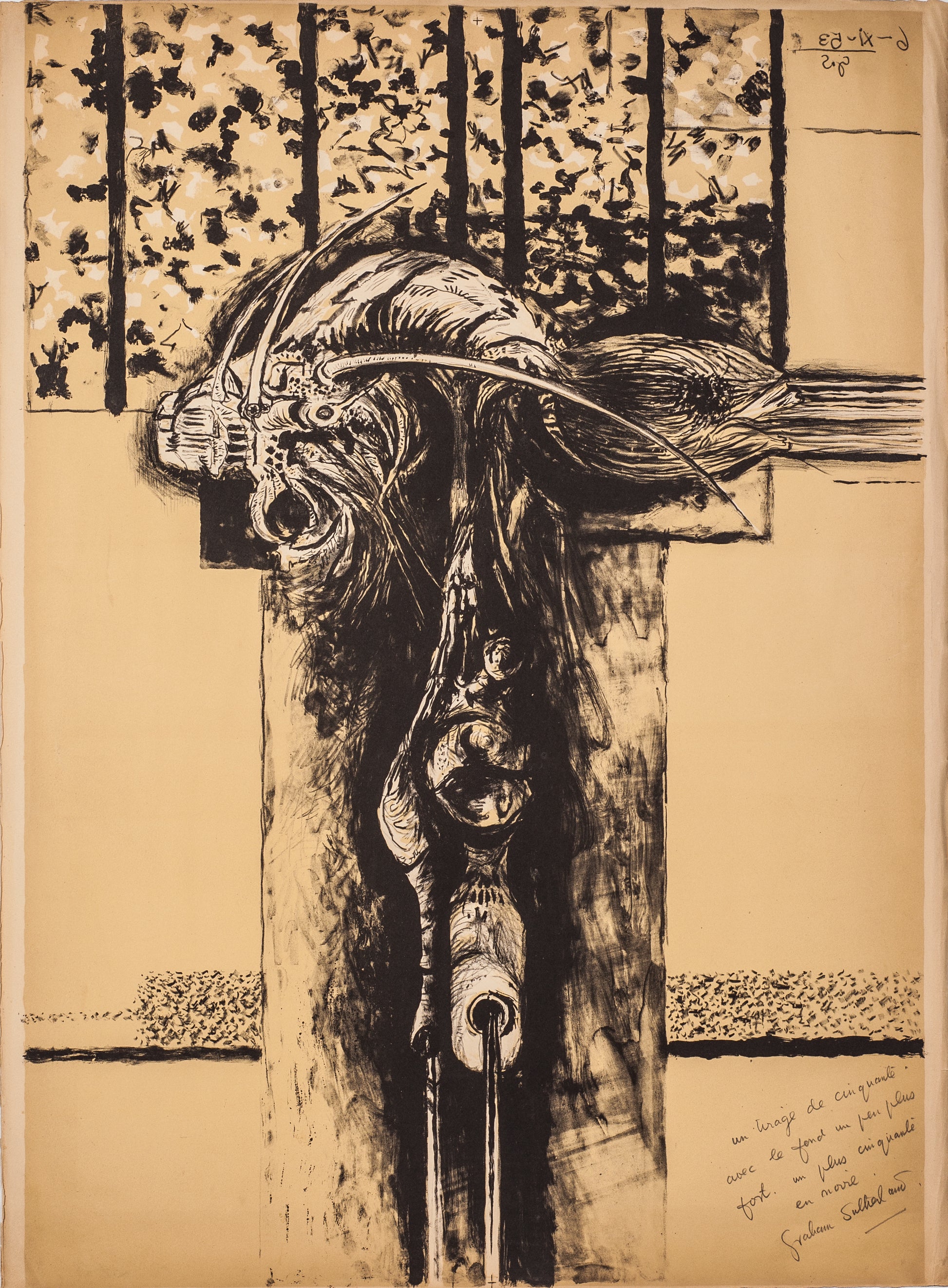 Predatory Form by Graham Sutherland - Mourlot Editions - Fine_Art - Poster - Lithograph - Wall Art - Vintage - Prints - Original