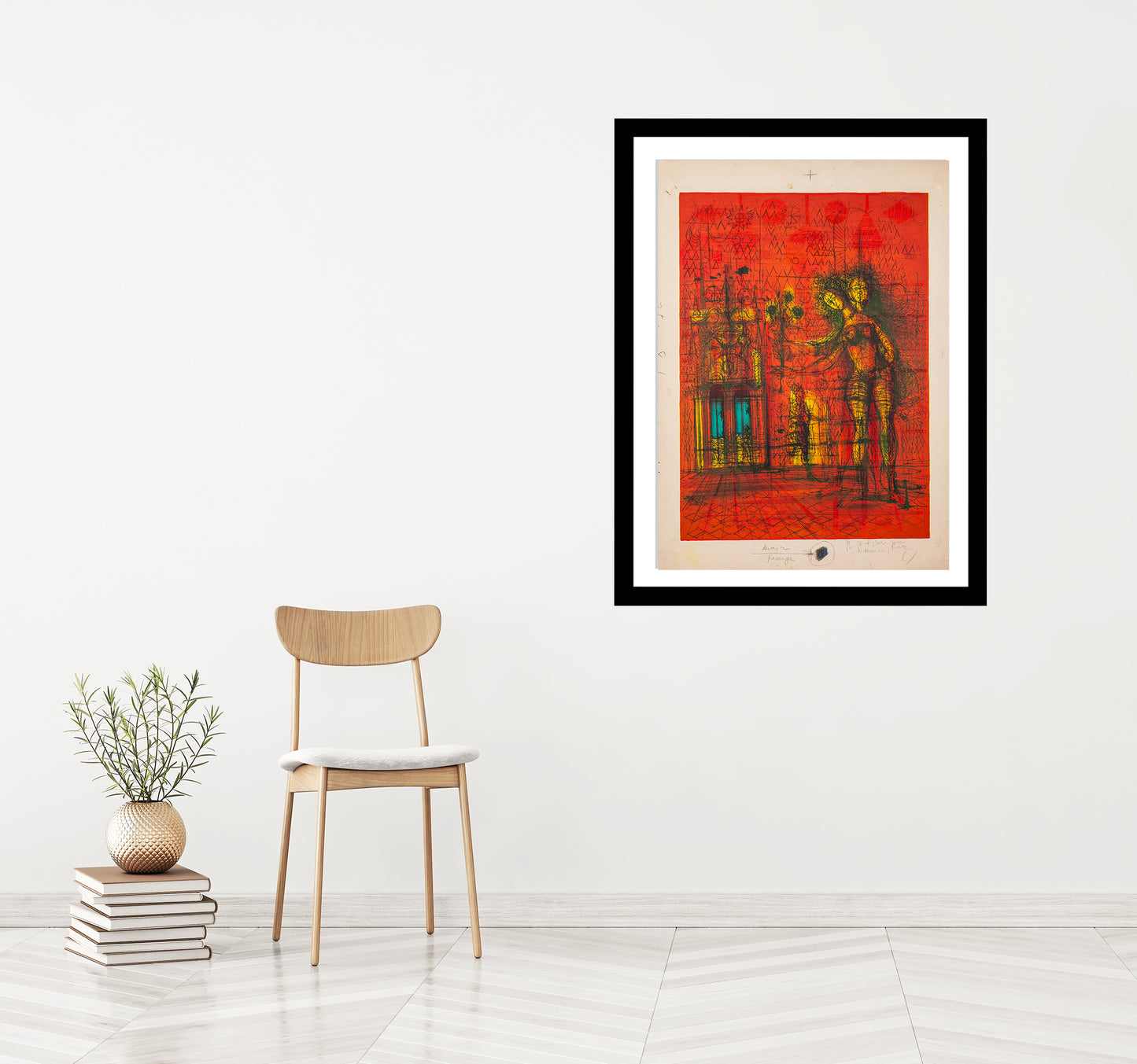Figures Rituelles by Jean Carzou - Mourlot Editions - Fine_Art - Poster - Lithograph - Wall Art - Vintage - Prints - Original