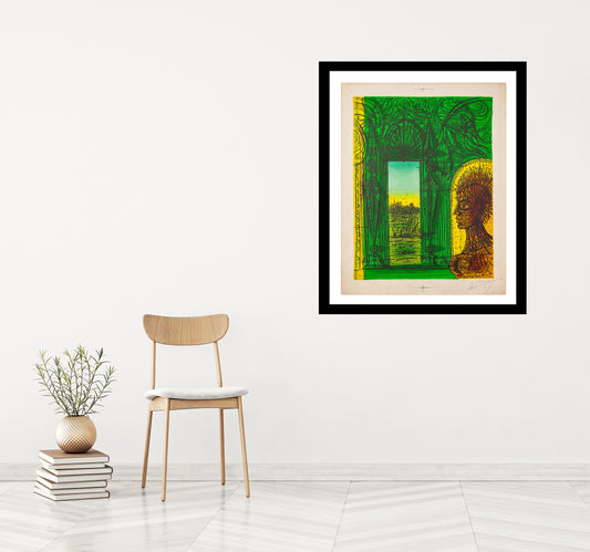 Waiting by Jean Carzou - Mourlot Editions - Fine_Art - Poster - Lithograph - Wall Art - Vintage - Prints - Original