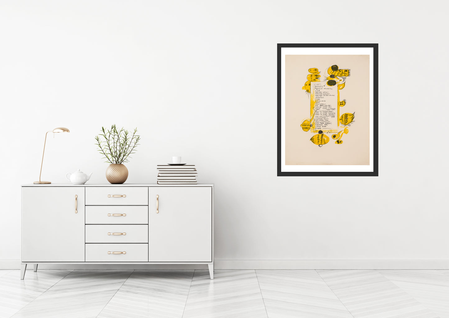 Yellow by Graham Sutherland - Mourlot Editions - Fine_Art - Poster - Lithograph - Wall Art - Vintage - Prints - Original