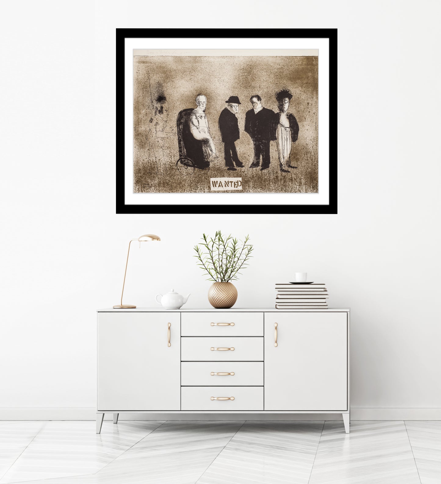 Wanted by Jose Luis Cuevas - Mourlot Editions - Fine_Art - Poster - Lithograph - Wall Art - Vintage - Prints - Original