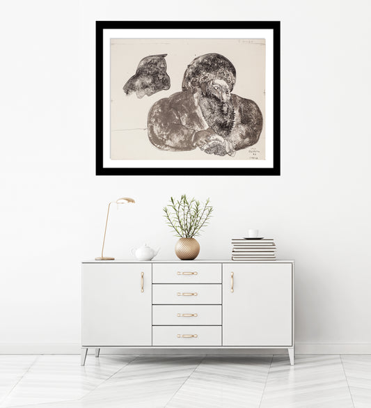 Dreams by Rasputin (Black and White) by Jose Luis Cuevas - Mourlot Editions - Fine_Art - Poster - Lithograph - Wall Art - Vintage - Prints - Original