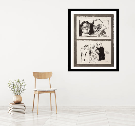 El Siniestro by Jose Luis Cuevas - Mourlot Editions - Fine_Art - Poster - Lithograph - Wall Art - Vintage - Prints - Original