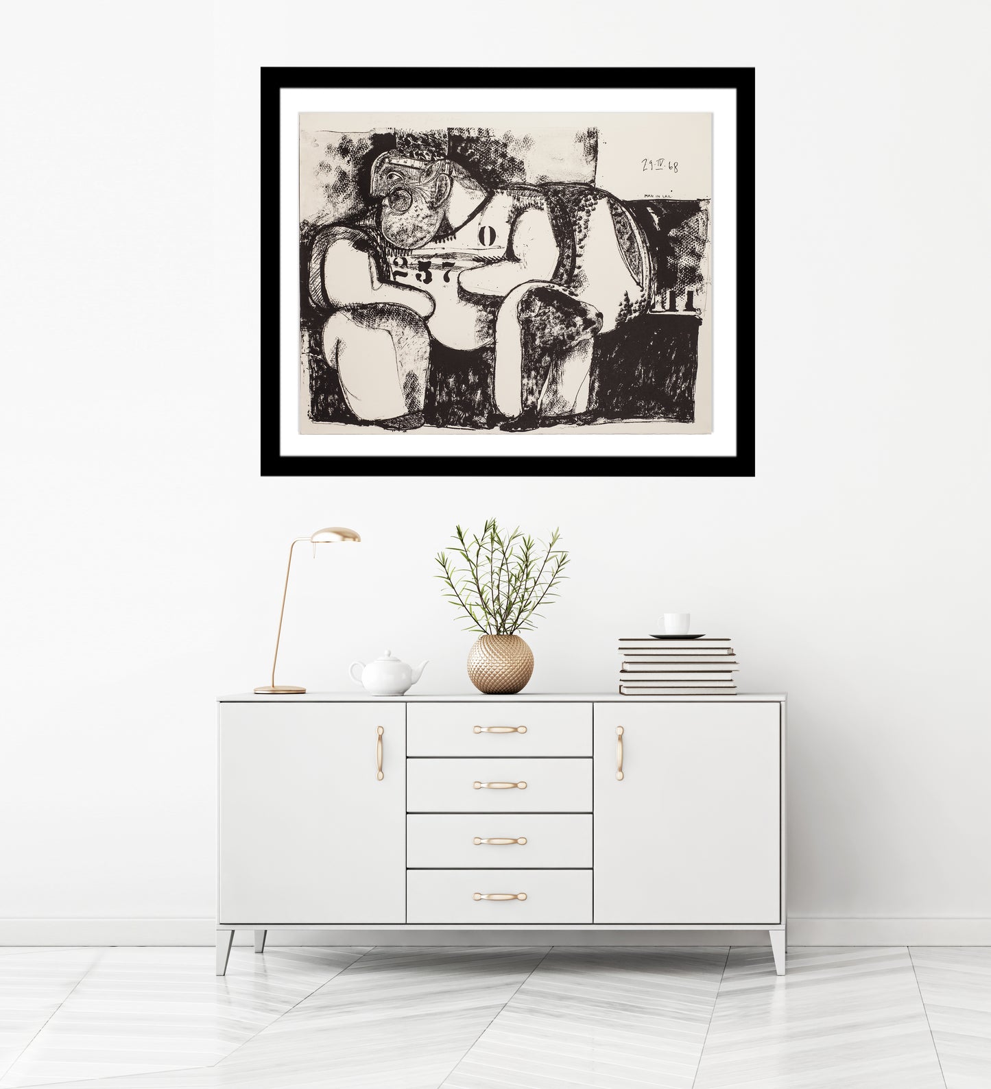 Man in Jail by Jose Luis Cuevas - Mourlot Editions - Fine_Art - Poster - Lithograph - Wall Art - Vintage - Prints - Original