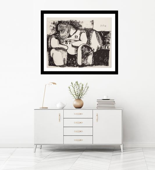 Man in Jail by Jose Luis Cuevas - Mourlot Editions - Fine_Art - Poster - Lithograph - Wall Art - Vintage - Prints - Original