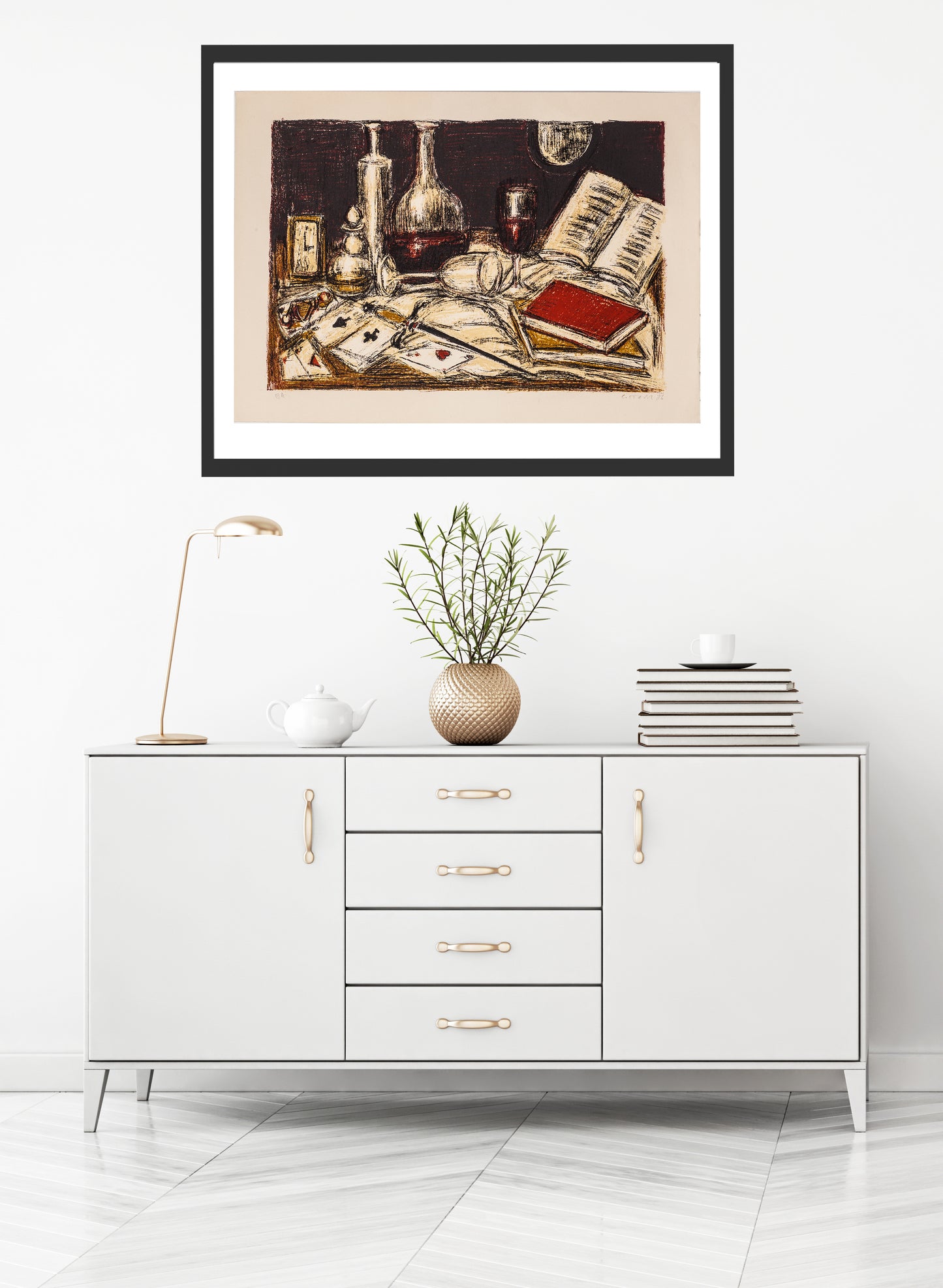 Playing Cards by André Cottavoz - Mourlot Editions - Fine_Art - Poster - Lithograph - Wall Art - Vintage - Prints - Original