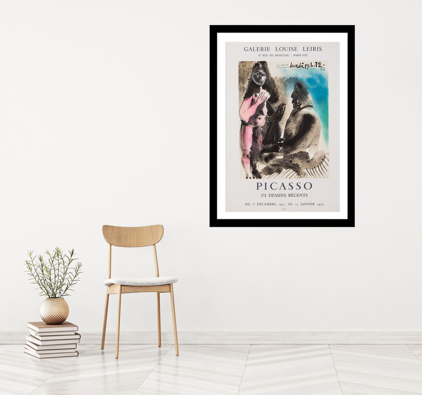 172 Dessins Récents - Galerie Louise Leiris (after) Pablo Picasso, 1972 - Mourlot Editions - Fine_Art - Poster - Lithograph - Wall Art - Vintage - Prints - Original