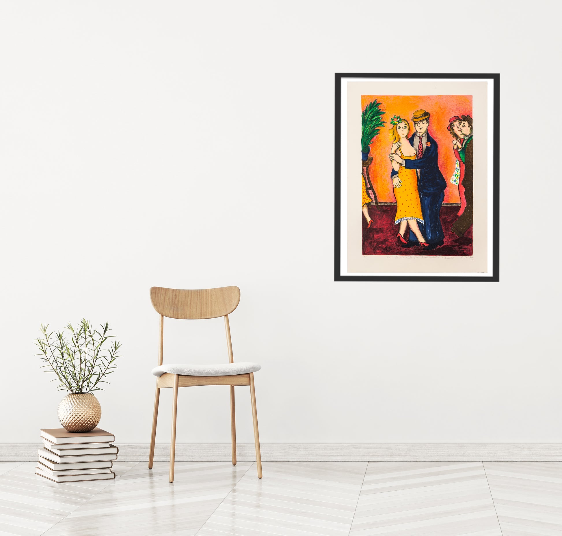 Dansande par. by Lennart Jirlow - Mourlot Editions - Fine_Art - Poster - Lithograph - Wall Art - Vintage - Prints - Original