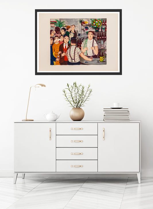 Aperitifdags by Lennart Jirlow - Mourlot Editions - Fine_Art - Poster - Lithograph - Wall Art - Vintage - Prints - Original