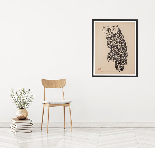 Owl, (No.2) by Ben Shahn, 1968 - Mourlot Editions - Fine_Art - Poster - Lithograph - Wall Art - Vintage - Prints - Original