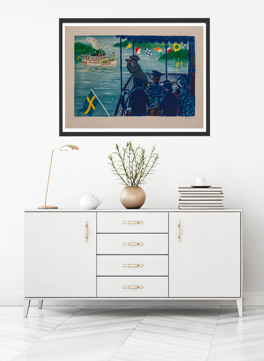 Skärgårdsbåt by Lennart Jirlow - Mourlot Editions - Fine_Art - Poster - Lithograph - Wall Art - Vintage - Prints - Original