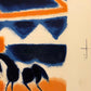 La Ronde des Chevaux de Cirque (orange) by André Brasilier, 1970 - Mourlot Editions - Fine_Art - Poster - Lithograph - Wall Art - Vintage - Prints - Original