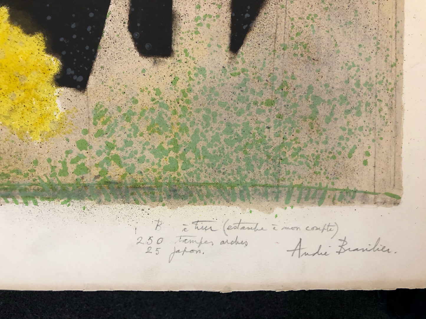 L'Arbre Jaune by André Brasilier, 1971 - Mourlot Editions - Fine_Art - Poster - Lithograph - Wall Art - Vintage - Prints - Original