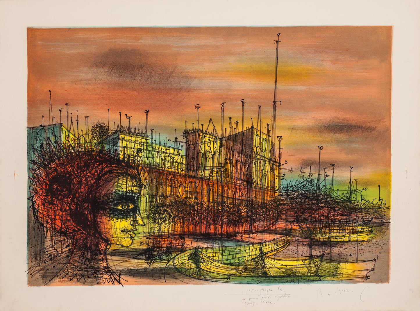 Le Rivage Enchanté by Jean Carzou - Mourlot Editions - Fine_Art - Poster - Lithograph - Wall Art - Vintage - Prints - Original