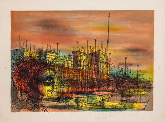 Le Rivage Enchanté by Jean Carzou - Mourlot Editions - Fine_Art - Poster - Lithograph - Wall Art - Vintage - Prints - Original