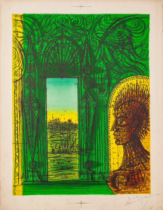 Waiting by Jean Carzou - Mourlot Editions - Fine_Art - Poster - Lithograph - Wall Art - Vintage - Prints - Original