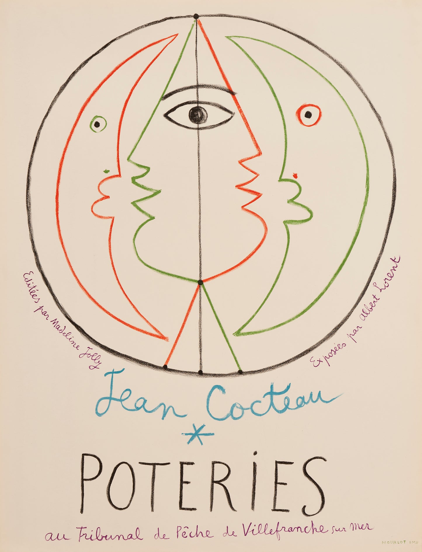 Jean Cocteau Poteries by Jean Cocteau, 1958 - Mourlot Editions - Fine_Art - Poster - Lithograph - Wall Art - Vintage - Prints - Original