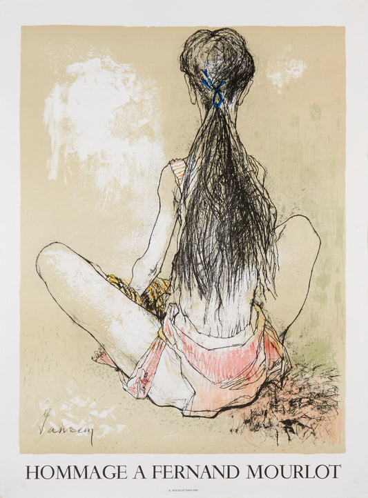 Hommage a Fernand Mourlot by Jean Jansem, 1989 - Mourlot Editions - Fine_Art - Poster - Lithograph - Wall Art - Vintage - Prints - Original